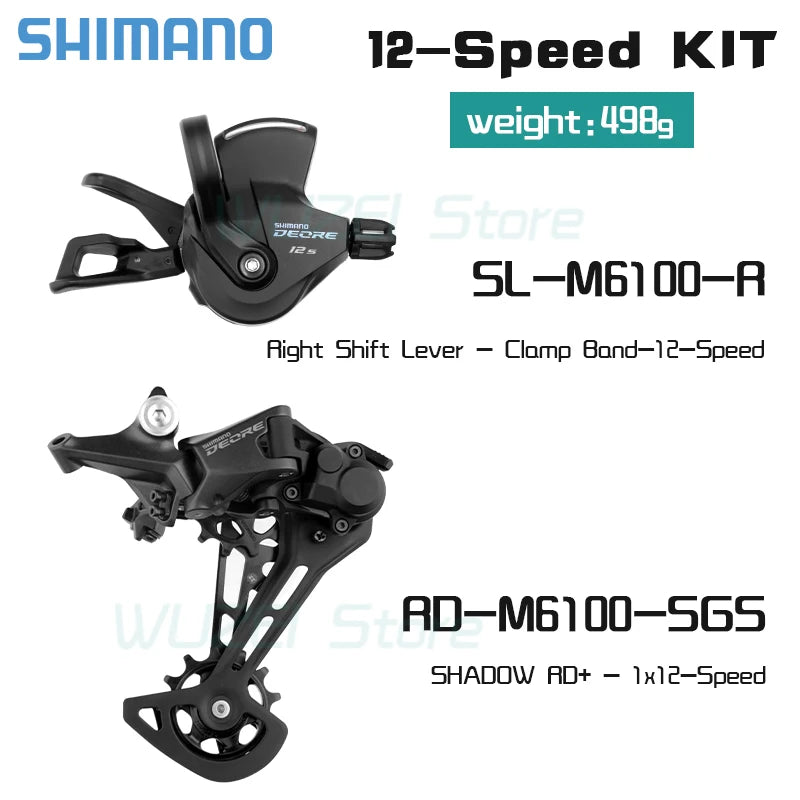 Shimano Deore M6100 Set de Schimbător și Derailleur cu 12 Viteze – Upgrade MTB