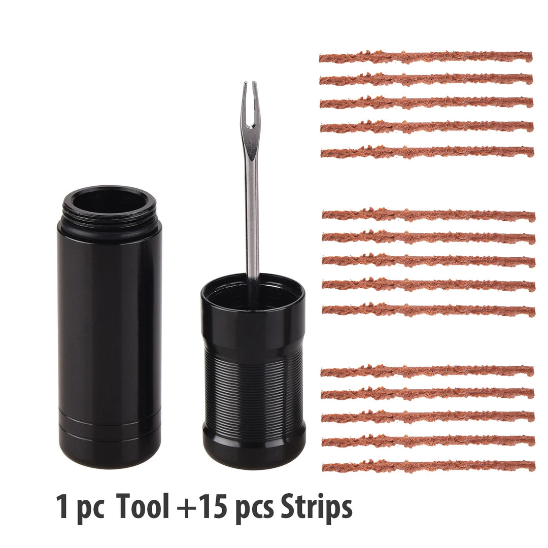 Kit de réparation tubeless pour vélo – Stopper de bouchon, bandes Bacon et outil (Set B)