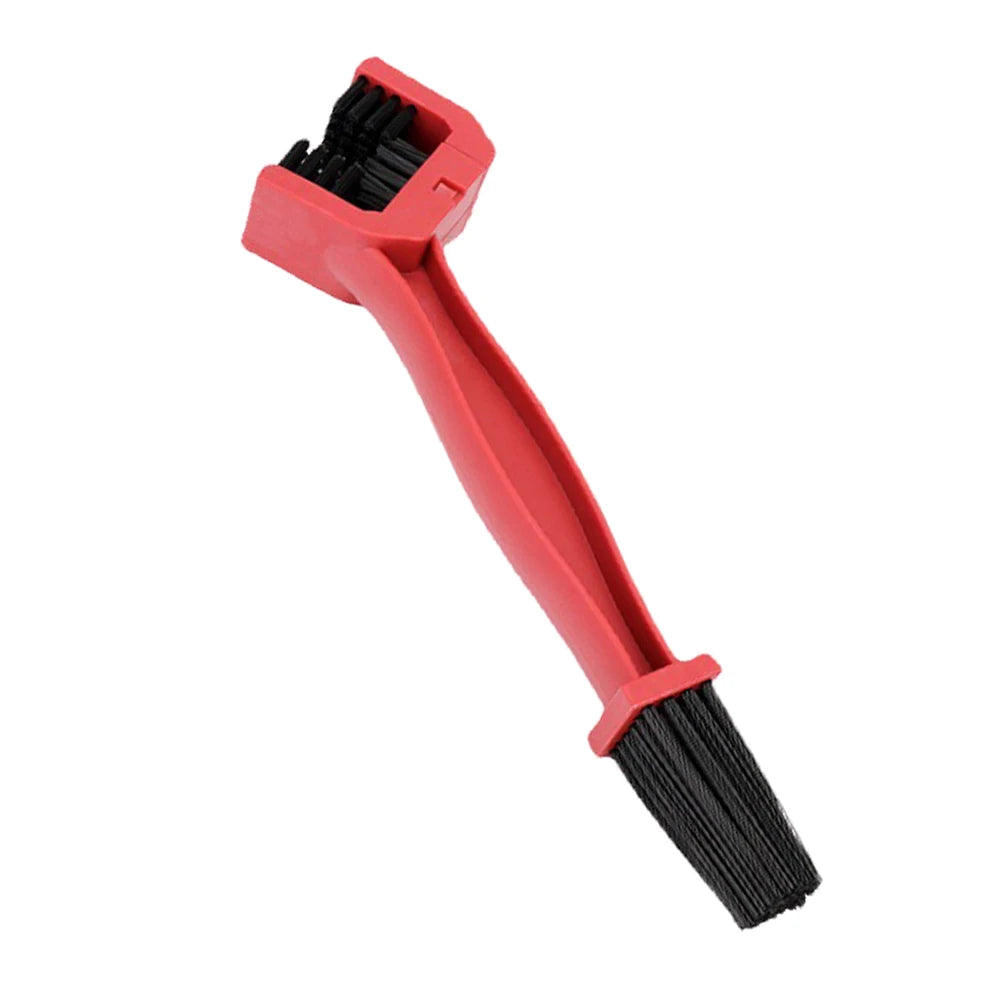 Brosse de nettoyage de chaîne portable rouge pour moto et vélo – Nylon ABS