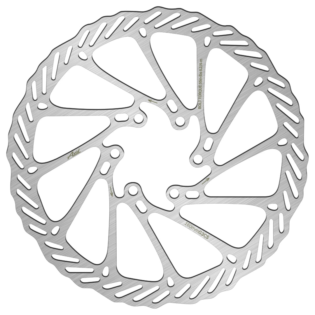 BUCKLOS G3CS 180mm Rotor à disque en acier inoxydable vert – Haute résistance