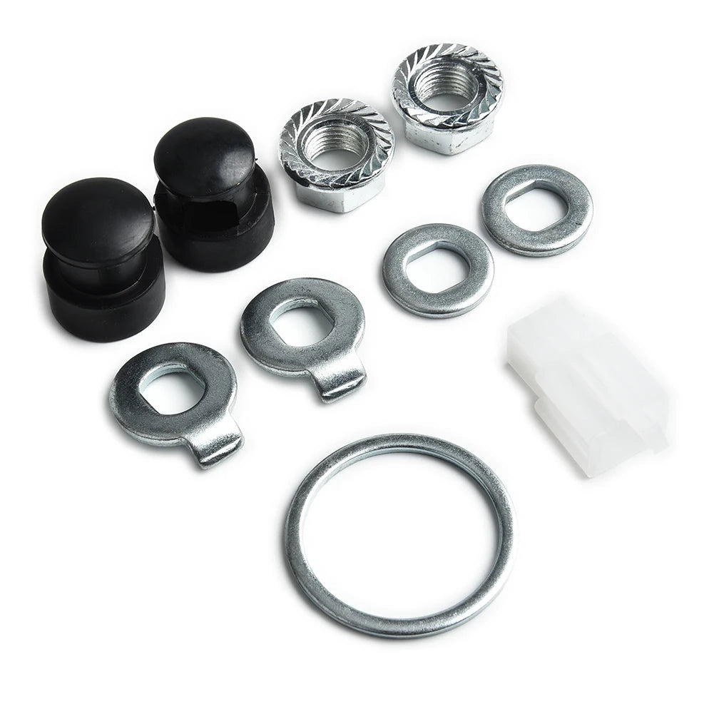 Set per albero della ruota anteriore M14 – dado, rondella, spaziatore, copertura (12/14 mm)