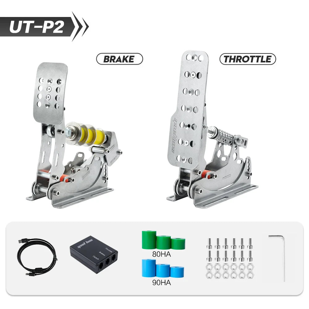 SIMJACK UT Pédales de simulation de course hydraulique à cellule de charge – PC, acier