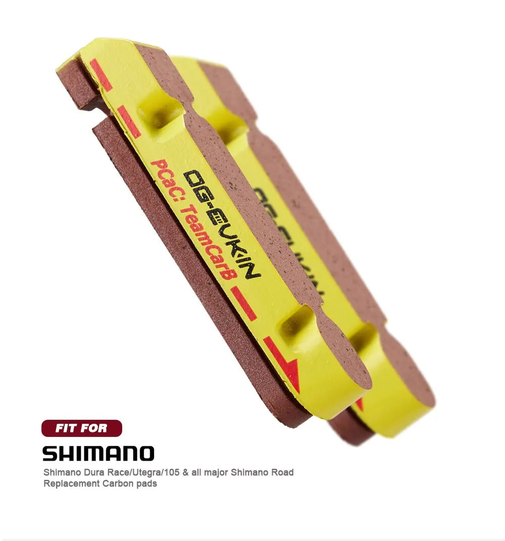 Pastilhas OG-EVKIN Pads-02 de Carbono V‑Brake para aros Shimano, SRAM e Champion
