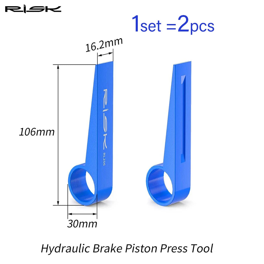 RISK 2‑Pièces Outil de Pressage de Piston de Frein à Disque Hydraulique – Route & VTT