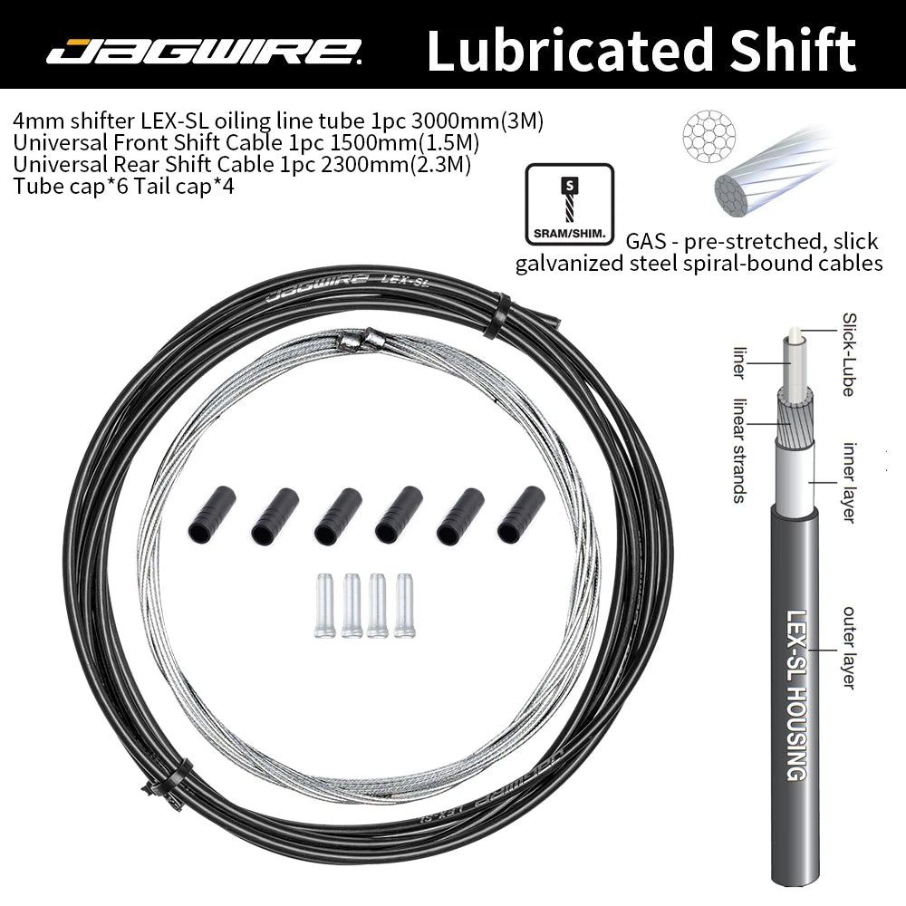 JAGWIRE 4mm gaine de câble de changement huilée – Bleu, universelle pour VTT/Route