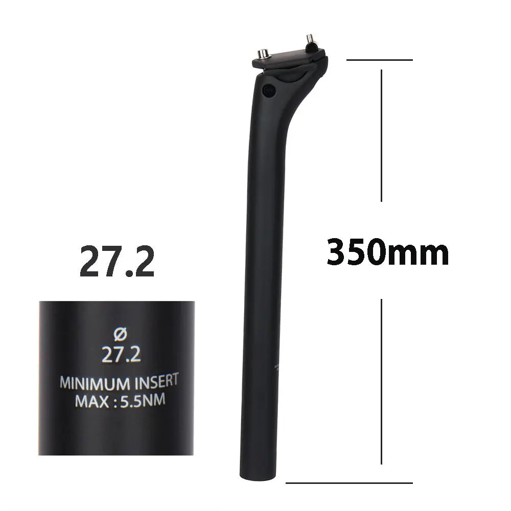ELITAONE Tige de selle en carbone 31,6x400 mm – Recul de 20 mm, VTT/Route