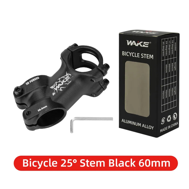 WAKE Ultralight 35° Bike Stem – Lunghezza 80mm, Morsetto 31,8mm – MTB/Strada