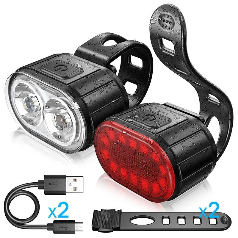 BUCKLOS Kit d'éclairage avant et arrière à LED – Feu arrière rond M2