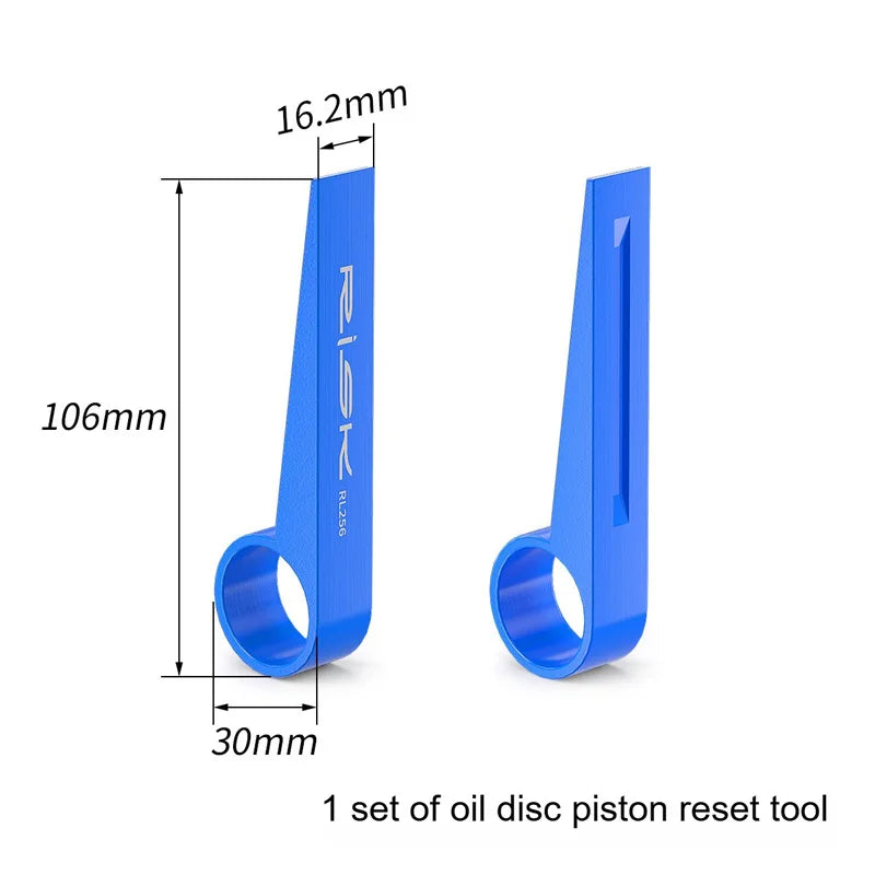 Outil de remise à zéro du piston de frein à disque hydraulique RISK – 2‑pièces pour VTT et route