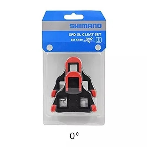Shimano SH10 Plaquette de pédale de route – 0° Fixe Rouge, 110 g Paire