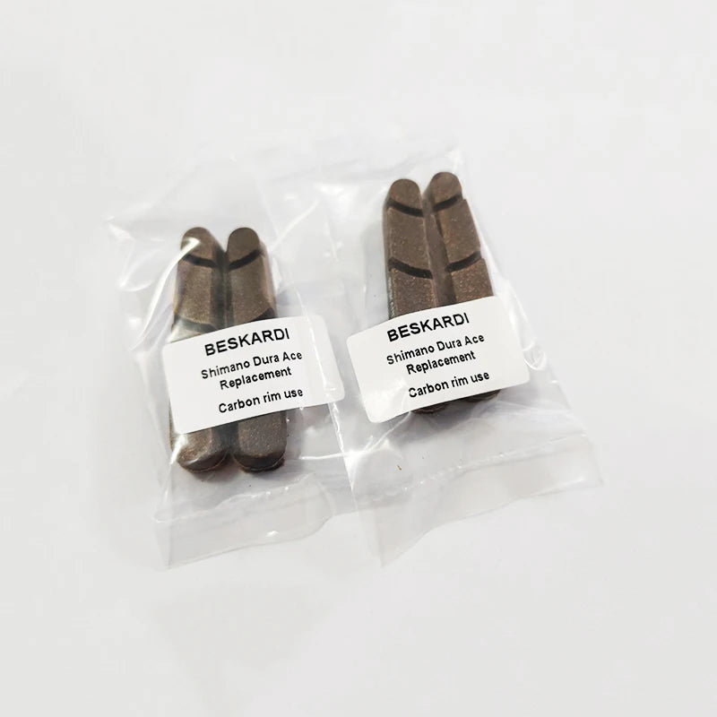Plaquettes de frein en liège et bois – 2 paires, 4 pièces pour jantes en carbone Shimano