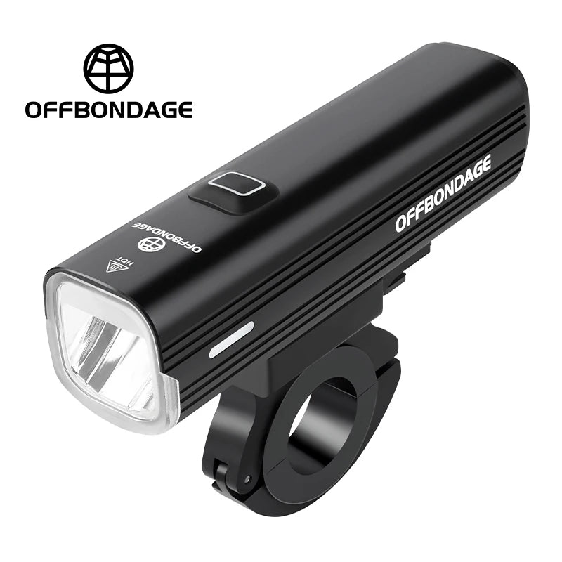 OFFBONDAGE 1000Lumen Lampe avant de vélo USB – Étanche IPX6