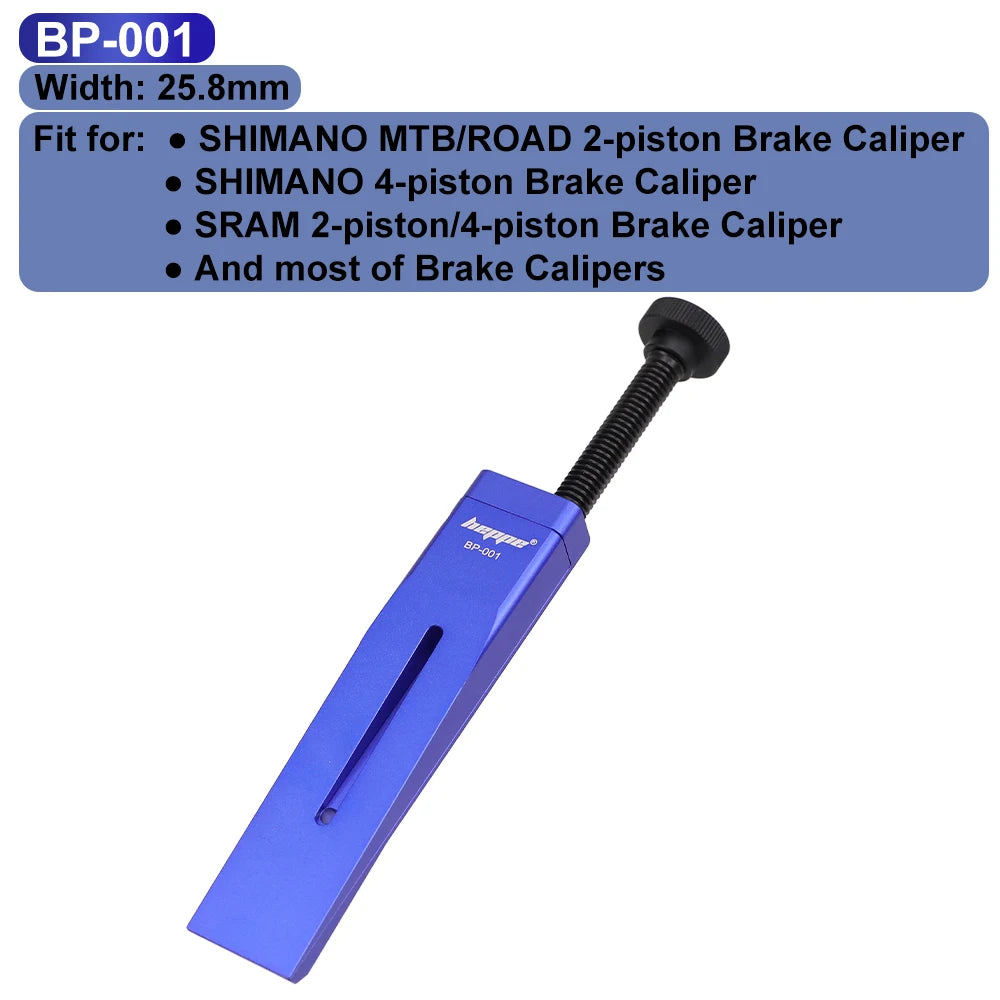 Outil de remise à zéro du piston de frein en aluminium – Shimano & SRAM 2/4‑Piston