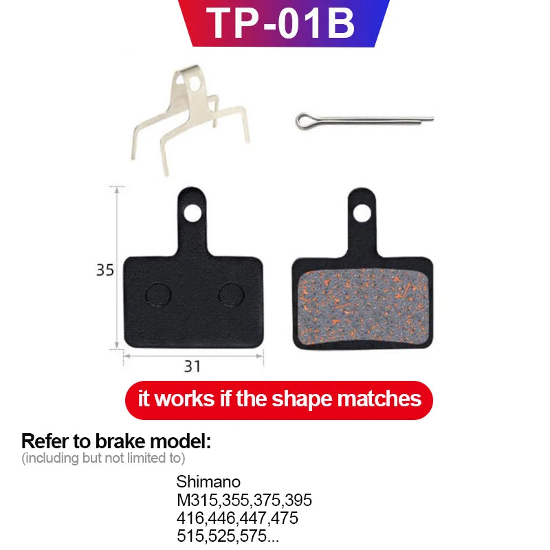 TP-08A Plaquettes de frein à disque – Semi-métalliques pour Shimano, SRAM, Magura