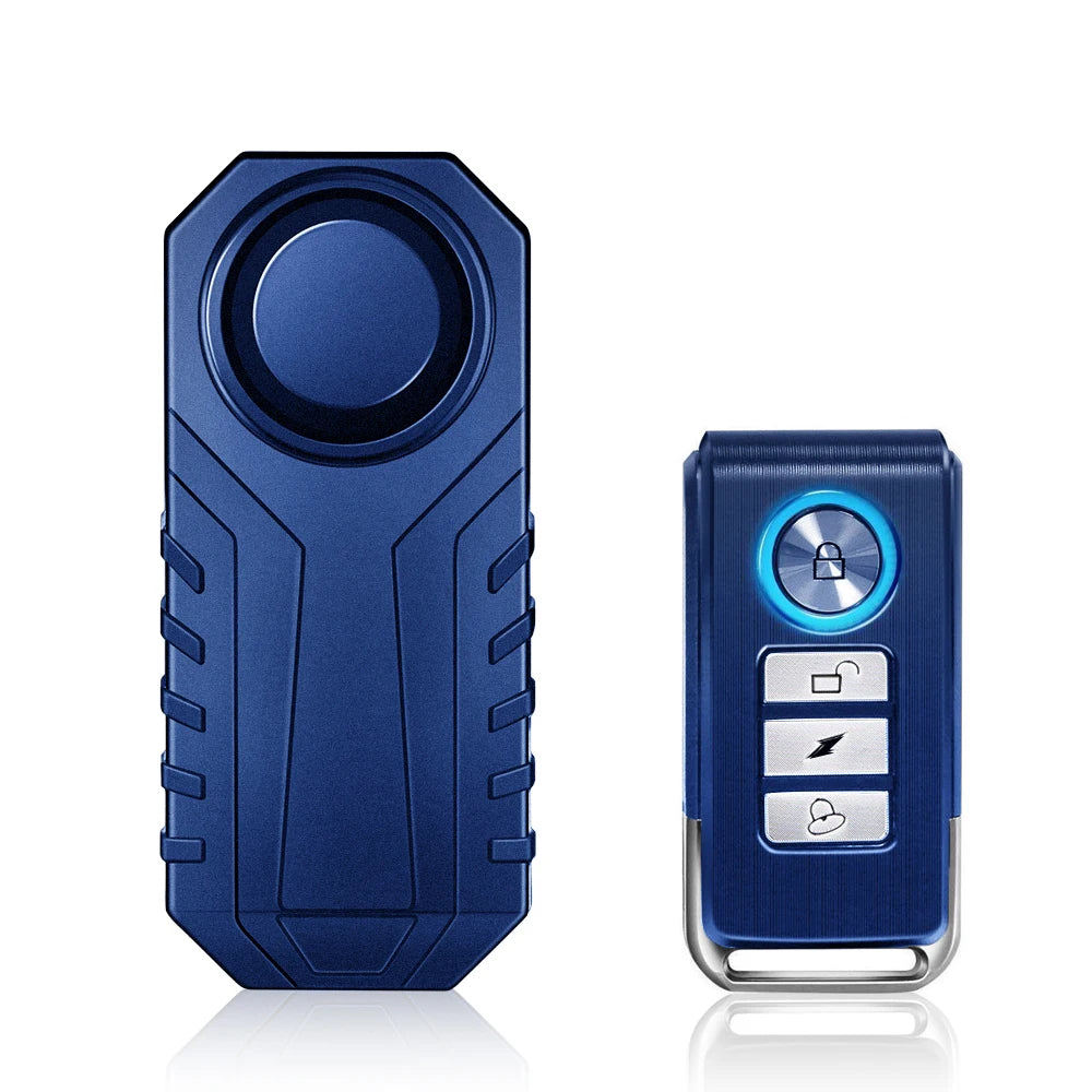 Alarme de vélo sans fil Gadpow avec télécommande, klaxon 113 dB, étanche, bleu
