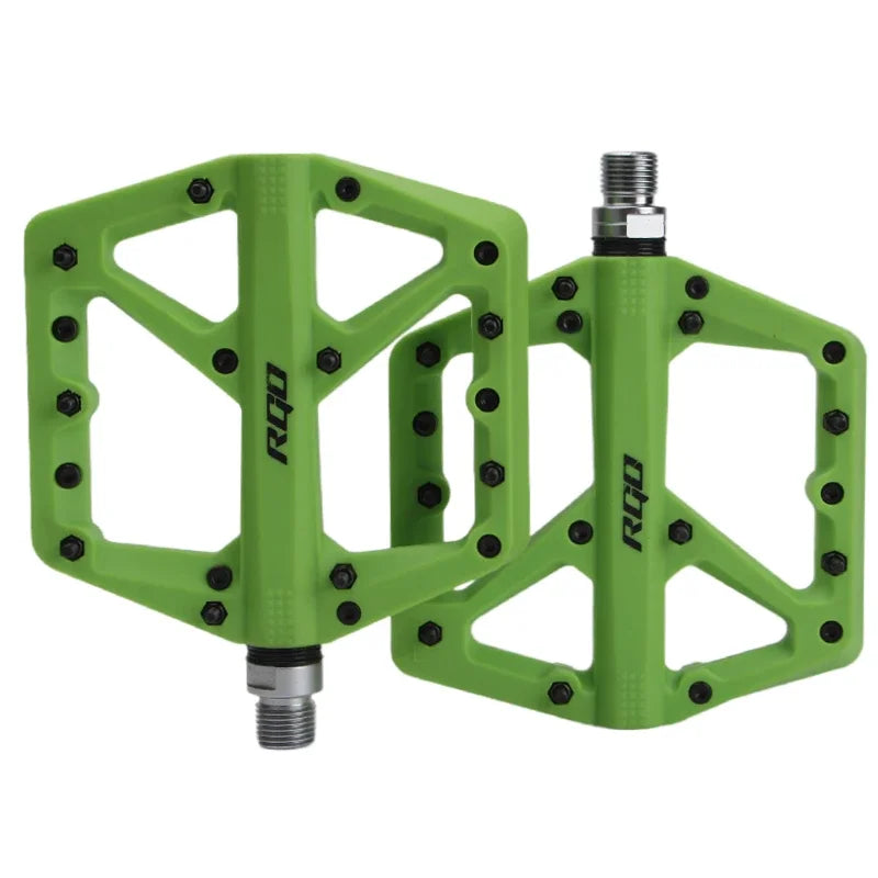 RGO Nylon Platform Pedalen - Zwart, MTB Platte Grip, 9mm Lagertjes