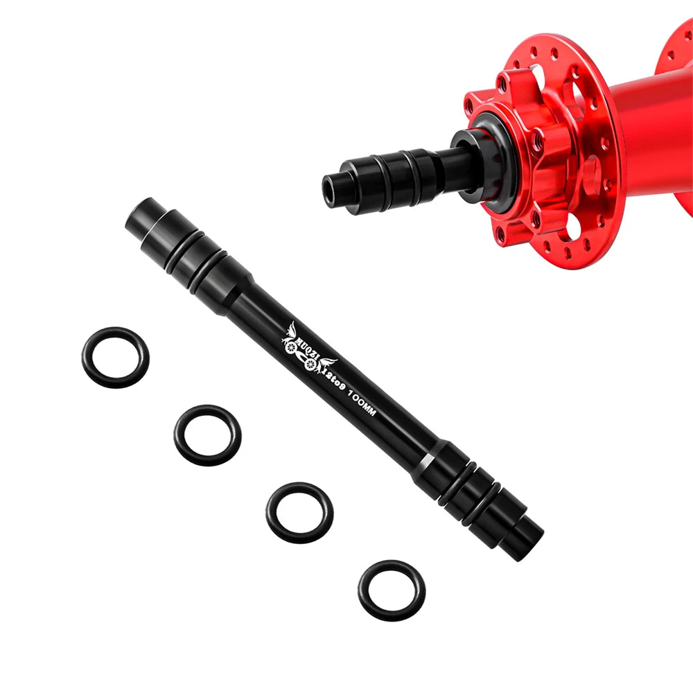 MUQZI 12-9mm Adattatore da asse passante a QR 142mm Alluminio rosso