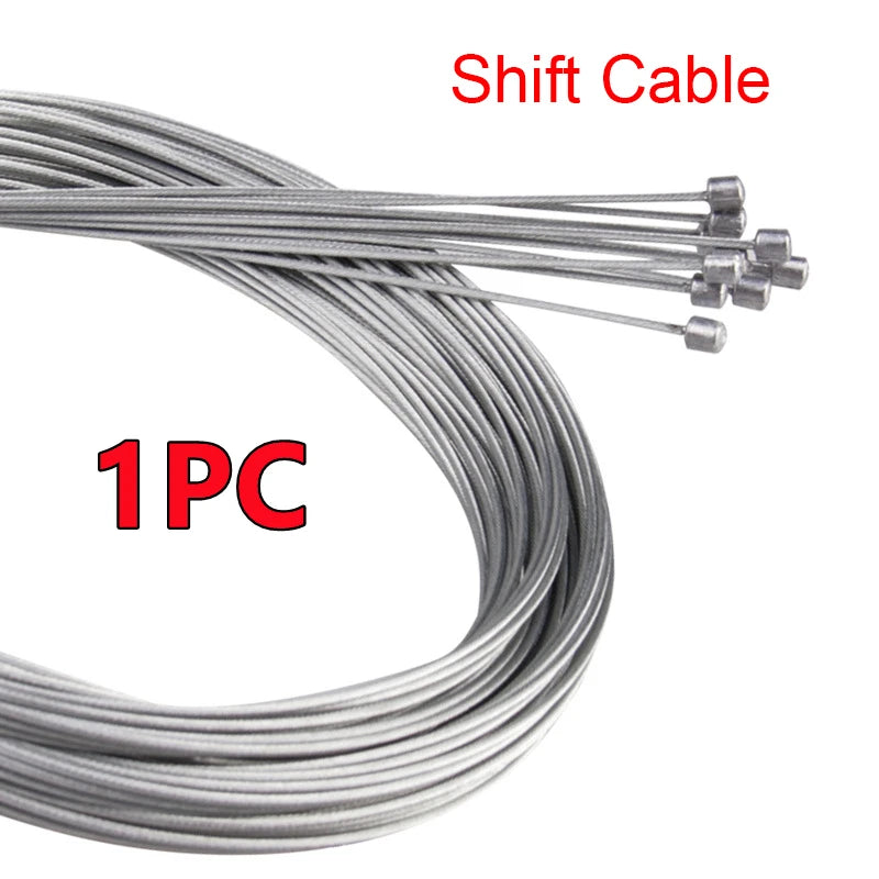 10PCS 2M Ensemble de câbles de frein et de changement de vitesse MTB – Noyau en acier de 1,2 mm, argent