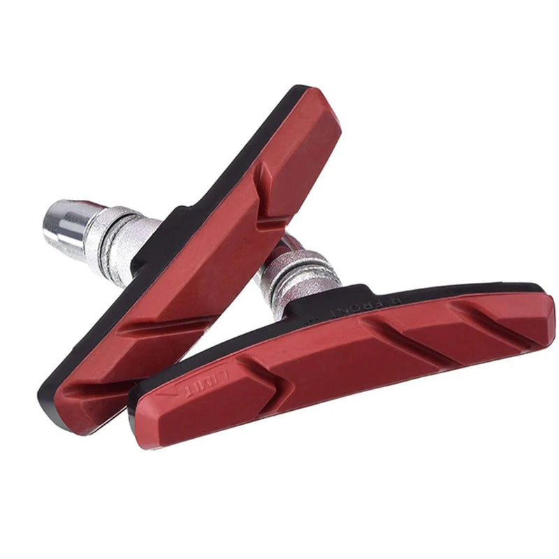 Amperbike Silent V‑Brake Pads – Paire rouge + Outil, Caoutchouc, Montage universel