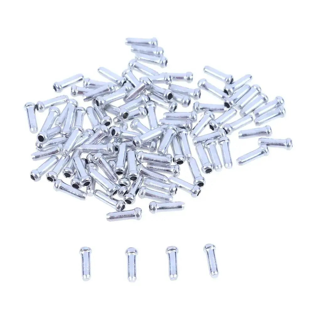 Embouts de câble de frein MTB en aluminium – Argent, pack de 200, capuchons de 7×3 mm