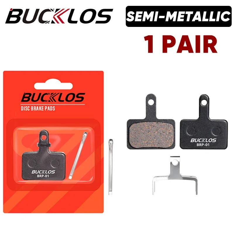 BUCKLOS Semi-Metall Scheibenbremsbeläge 6 Paar – Shimano B01S/B05S MTB
