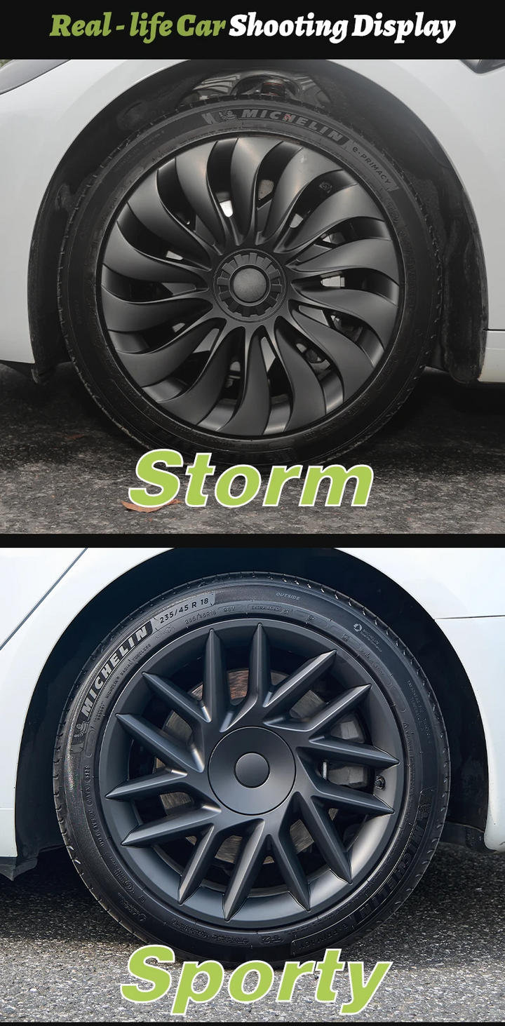 Tesla Model 3 Highland (2024+) 18" Hubcaps | Premium Upgrades