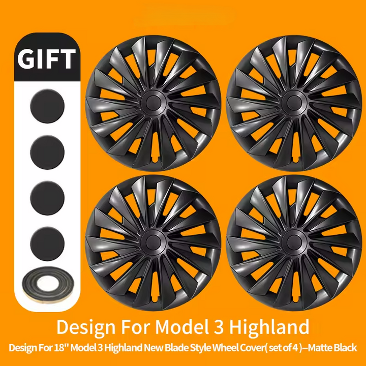 Tesla Model 3 Highland (2024+) 18" Hubcaps | Premium Upgrades